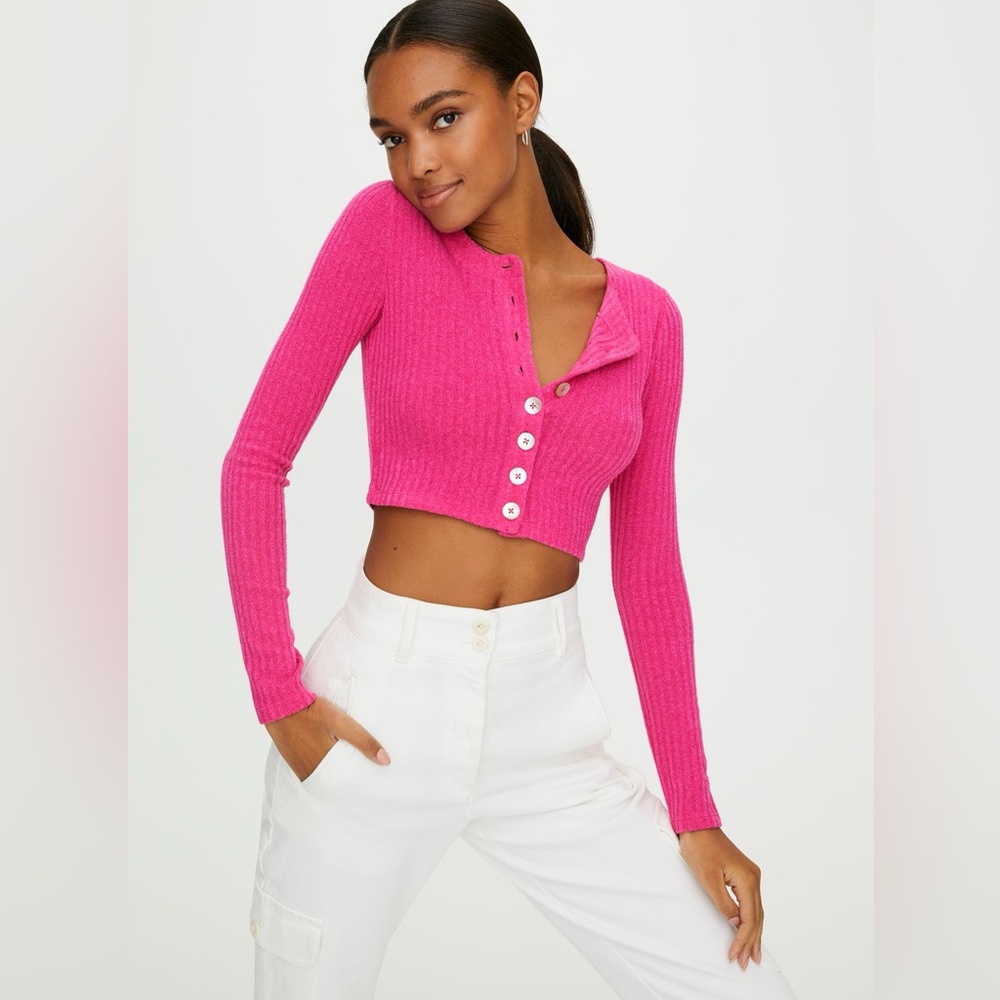 Wilfred Free Halo long sleeve cropped cardigan
